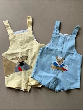 Vintage Samara Toddler Sailor Shortall Romper Bundle